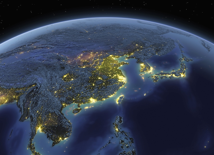 Conectividad de backbone global hacia China