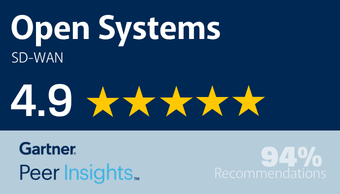 Gartner Peer Insights: Open Systems SD-WAN valorado con 4,9 sobre 5, 94 % lo recomienda