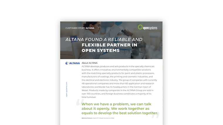 The image features Altana, one of our Network Transformation clients.