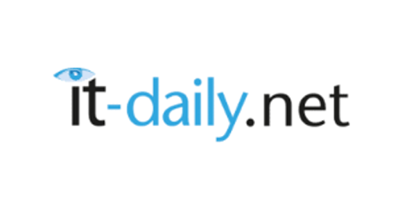 A logo featuring the text "it-daily.net" with "it" in black, "daily" in blue, and ".net" in black. The letter "i" in "it" is dotted with an eye icon. The background is white.